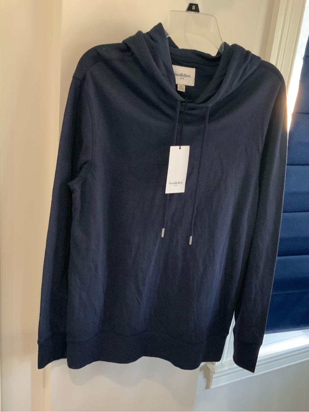 Mens good fellow navy blue hoodie NWT size medium sku 3348